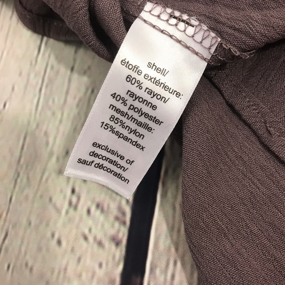 NWT Maurices Taupe Lace Blouse Size S - Picture 7 of 8